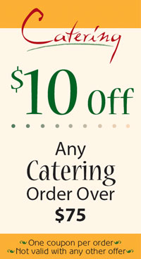 Coupon - $10 off any catering order
